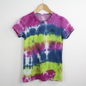 ADIDAS Tie-dye workout T-shirt, Size Small